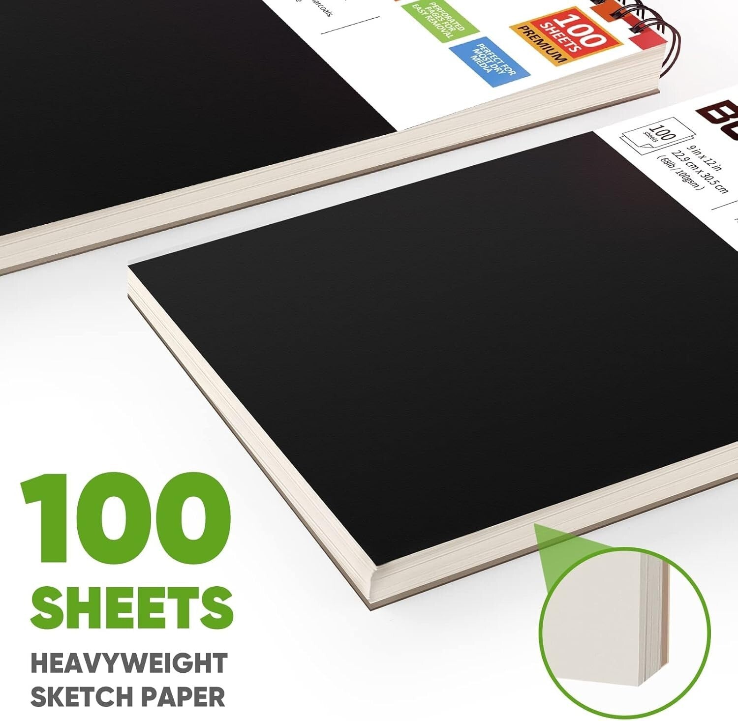 Versatile 9x12 Sketch Pads - Premium Acid-Free Drawing Books for All Artists