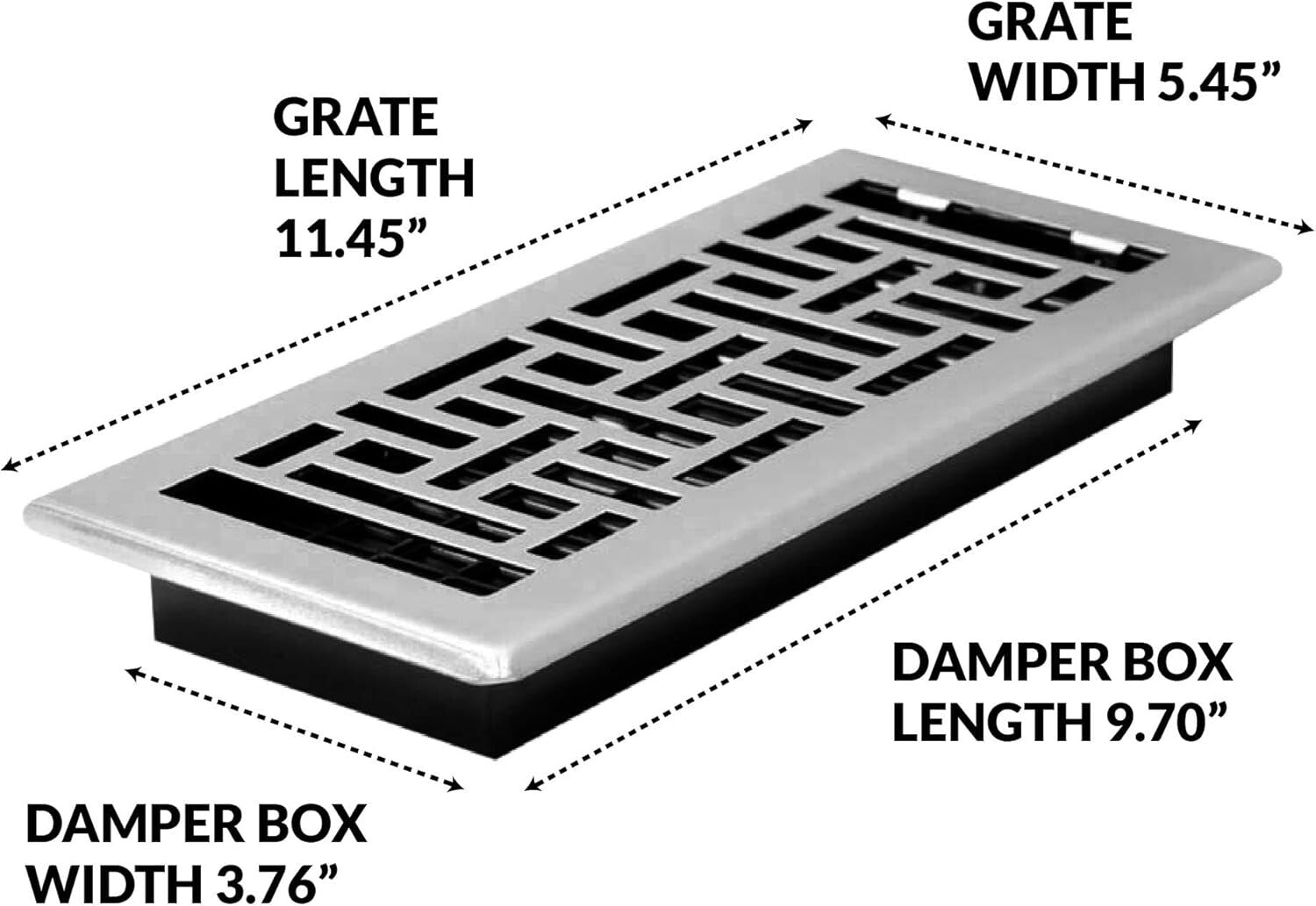 Elegant 4-Pack of 4x10 Vent Covers in Brushed Nickel Finish for Home Decor