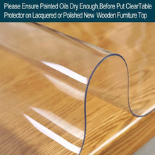 Load image into Gallery viewer, Durable 1.5mm Thick Clear Plastic Tablecloth - Wipeable Protector 30x108