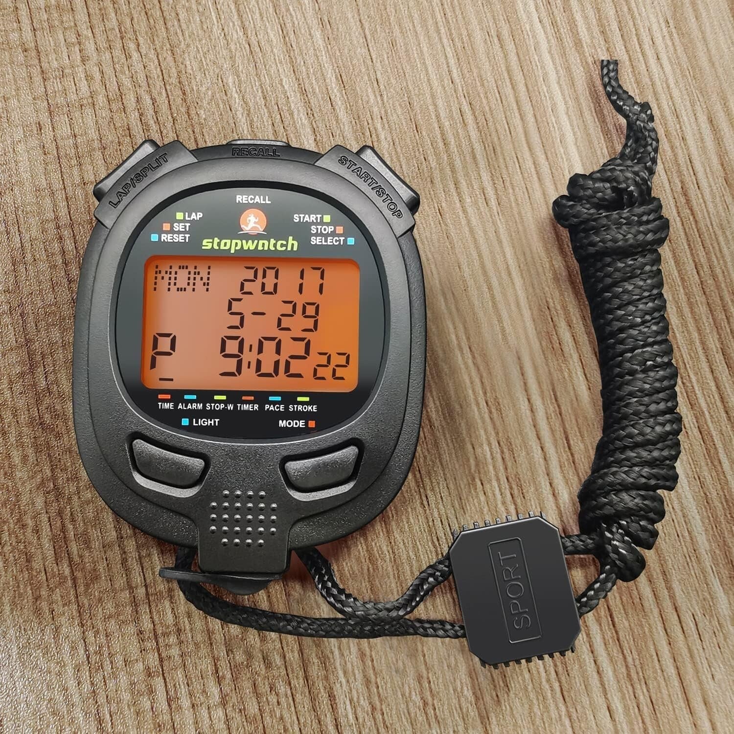 400 Lap Digital Stopwatch with LED Backlight - Perfect for Sports Competition