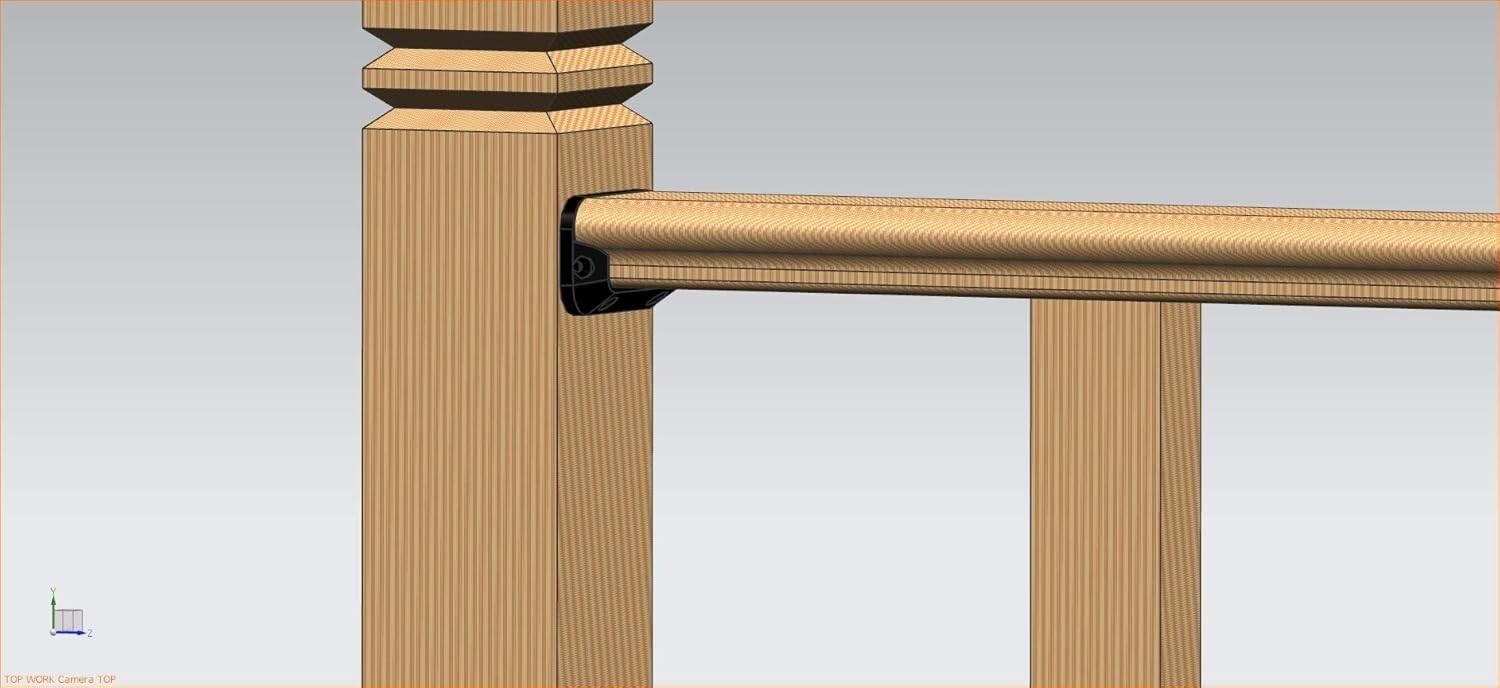 5 Pairs of Heavy-Duty Railing Brackets for 2x4 Wood Handrails - Easy Install