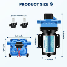 Load image into Gallery viewer, Versatile 12 Volt Water Pump with 55PSI Pressure - Perfect for RVs &amp; Marine Use