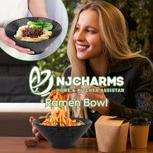 Load image into Gallery viewer, Authentic Japanese Ramen Bowl Set of 2 - 60 oz Ceramic with Spoons &amp; Chopsticks
