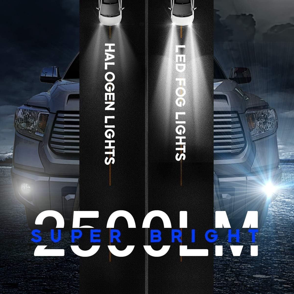 Durable Water-Resistant LED Fog Lights - Fits Tacoma, Tundra & Sequoia Models