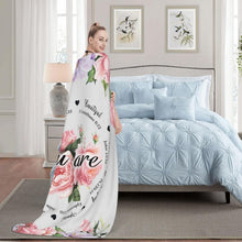Load image into Gallery viewer, Inspirational Floral Throw Blanket 80"x60" - Perfect Christian Gift for Women