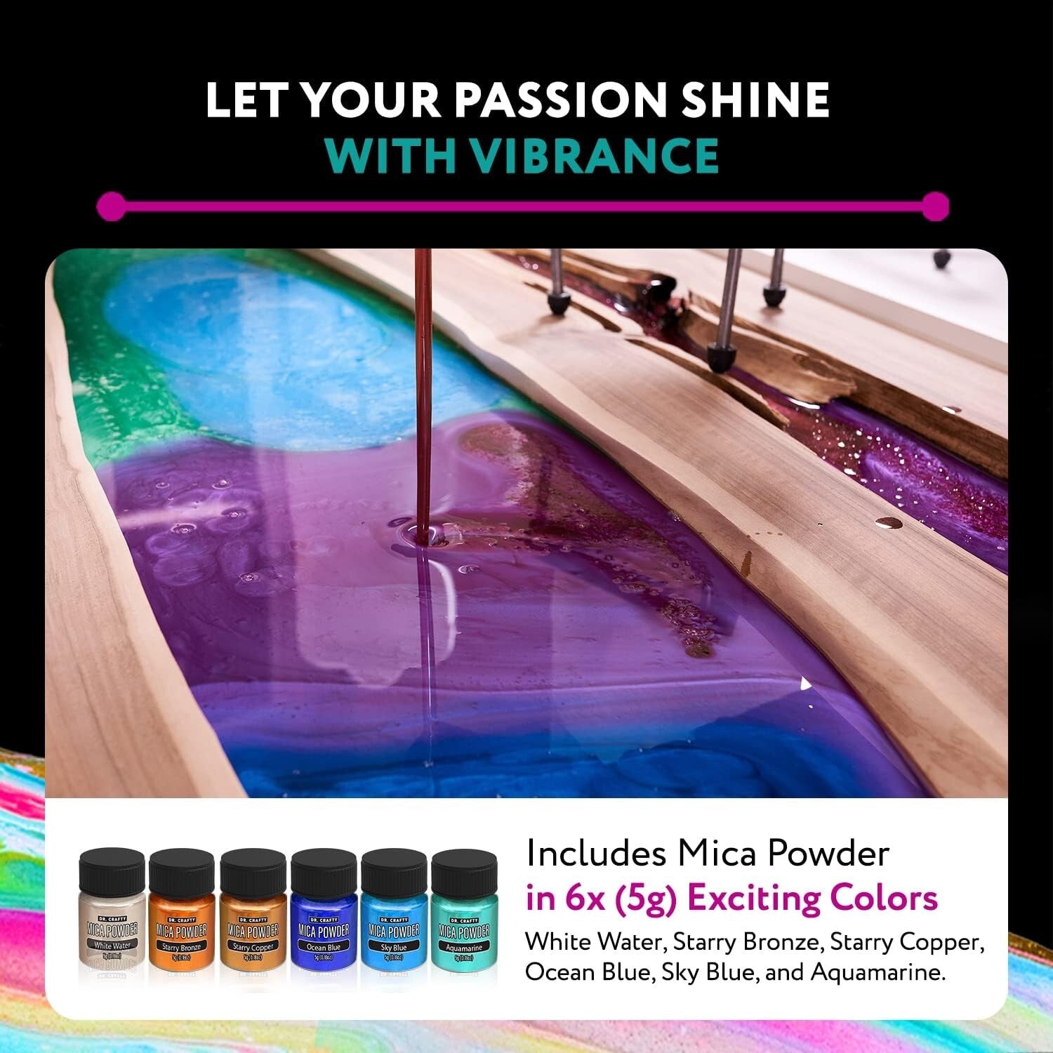 Comprehensive 3 Gallon Epoxy Resin Kit with Mica Powder for Crafting Magic