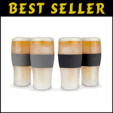 Load image into Gallery viewer, Innovative 16oz Beer Glass Set with Silicone Grip - Ideal Gift for Beer Lovers