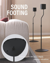 Load image into Gallery viewer, Pair of Adjustable Speaker Stands for Satellite Speakers - Lightweight &amp; Sturdy