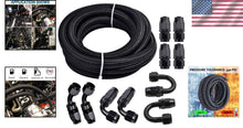Load image into Gallery viewer, Durable 6AN 20FT Nylon Stainless Steel Braided Fuel Line with 10PCS Fittings