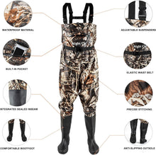 Load image into Gallery viewer, Lightweight Waterproof Fishing &amp; Hunting Waders with Comfortable Fit, Size 6-14