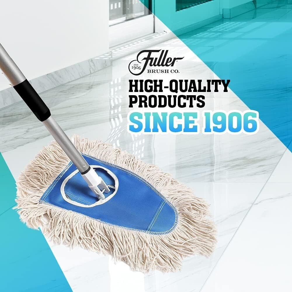 Versatile Cotton Dry Mop with Frame & Adjustable Handle for Hard-to-Reach Areas