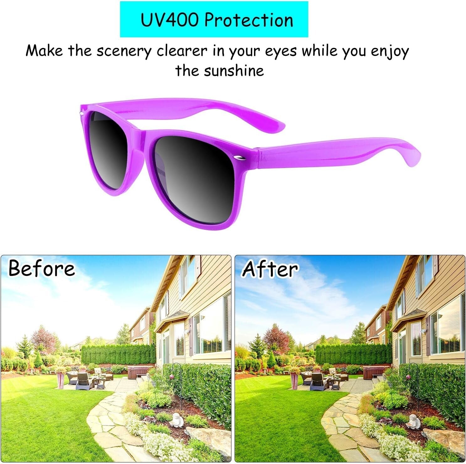 Ergonomic Bulk Neon Party Sunglasses - Fun Gifts for Kids and Adults (96 Packs)