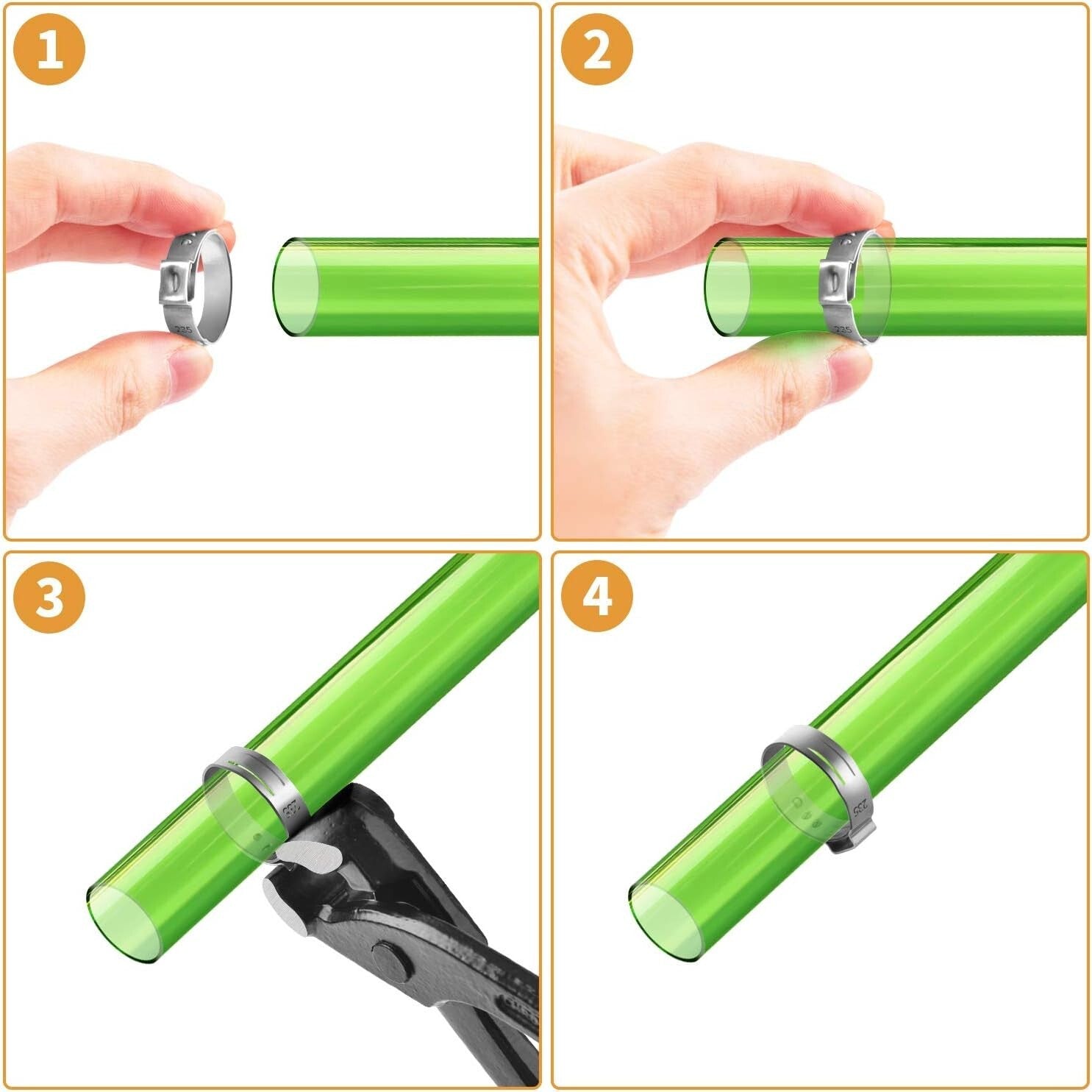 Comprehensive 115Pcs Hose Clamp Kit for Automotive and Plumbing Applications