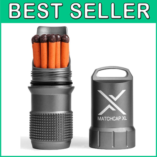 Lightweight Waterproof Match Kit with Striker—Perfect for Hiking and Camping