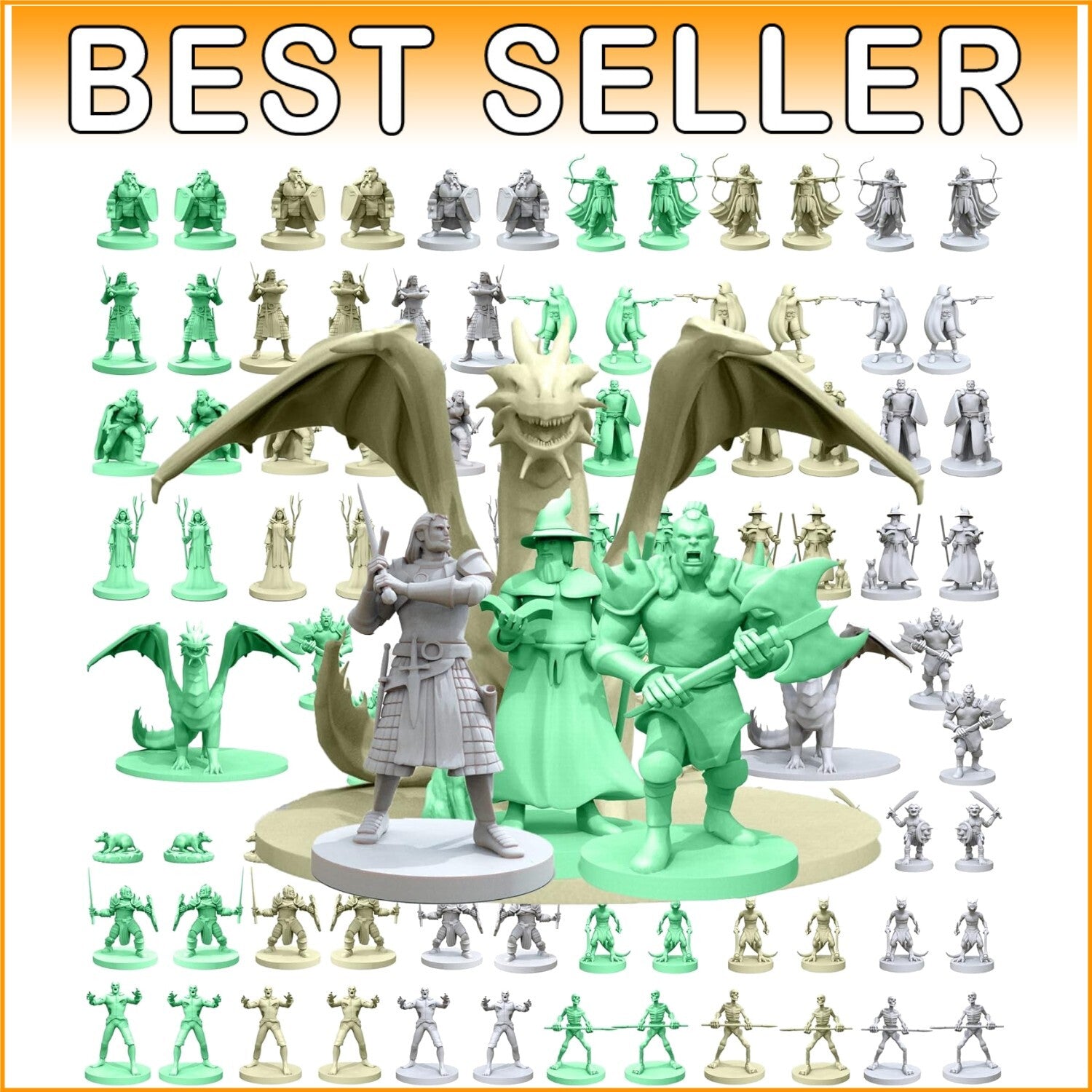93-Pc Mythical Heroes Mini Figure Set for Epic D&D Adventures - 16 Designs