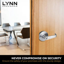 Load image into Gallery viewer, Stylish Heavy-Duty Keyed Lever Lock - Satin Chrome Finish for Commercial Spaces