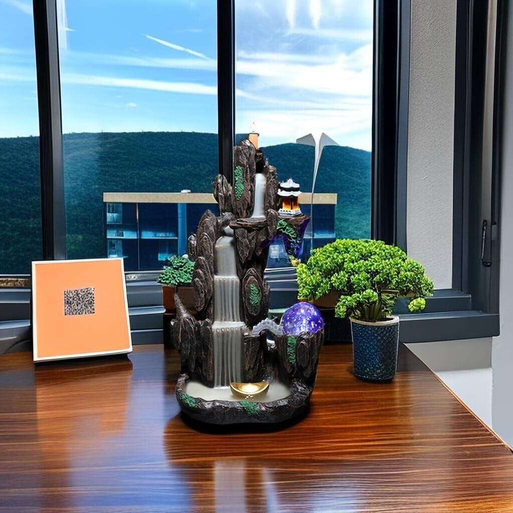 Elegant Waterfall Incense Holder with Long-Lasting Aroma - Unique Home Ornament