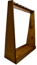 Load image into Gallery viewer, Sturdy Wooden 7-Gun Display Rack with Natural Finish - Perfect for Indoor Use