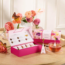 Load image into Gallery viewer, Luxurious Mariposa Tea Presentation Box with 20 Individually Wrapped Infusers
