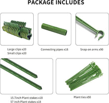 Load image into Gallery viewer, Green 73-Inch Triangular Tomato Trellis - Adjustable Stake Garden Support