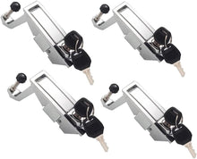 Load image into Gallery viewer, Secure Your Boat with 4 Silver Flush Mount Compression Latch Locks - Key Locking