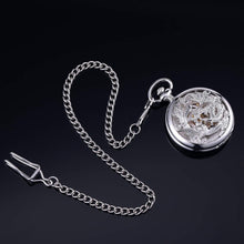 Load image into Gallery viewer, Fashionable Dragon &amp; Phoenix Mechanical Pocket Watch - Gift-Ready with Chain