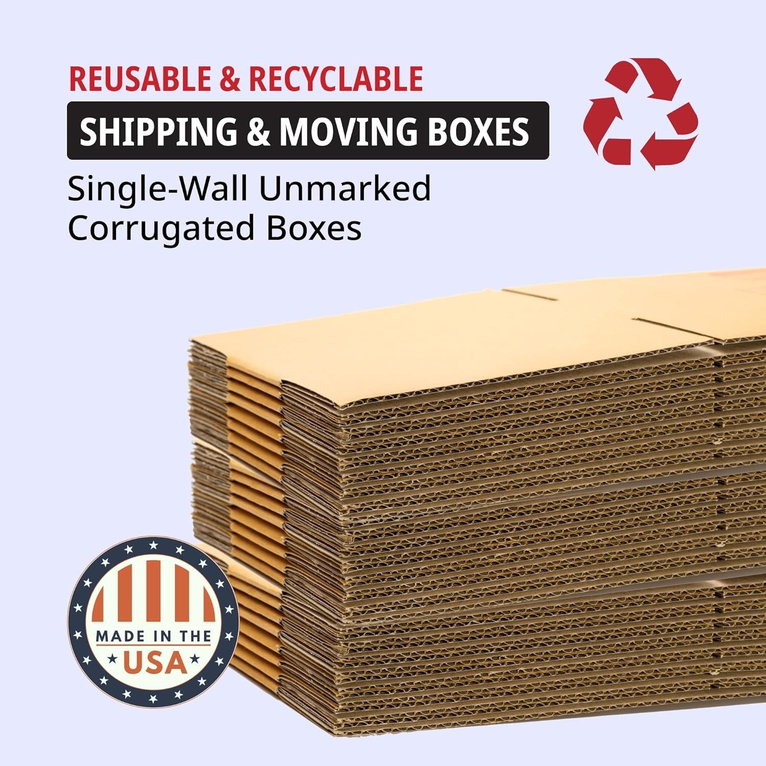 Eco-Friendly 24x12x4 Corrugated Flat Boxes - Reusable Moving & Shipping Box Set