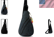 Load image into Gallery viewer, Black Tonal Eco Twill Backpack with Adjustable Strap – Fashion Meets Function