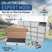 Load image into Gallery viewer, Card House Storage Boxes for Collectors – Durable, Stackable, Easy Access 12.25”