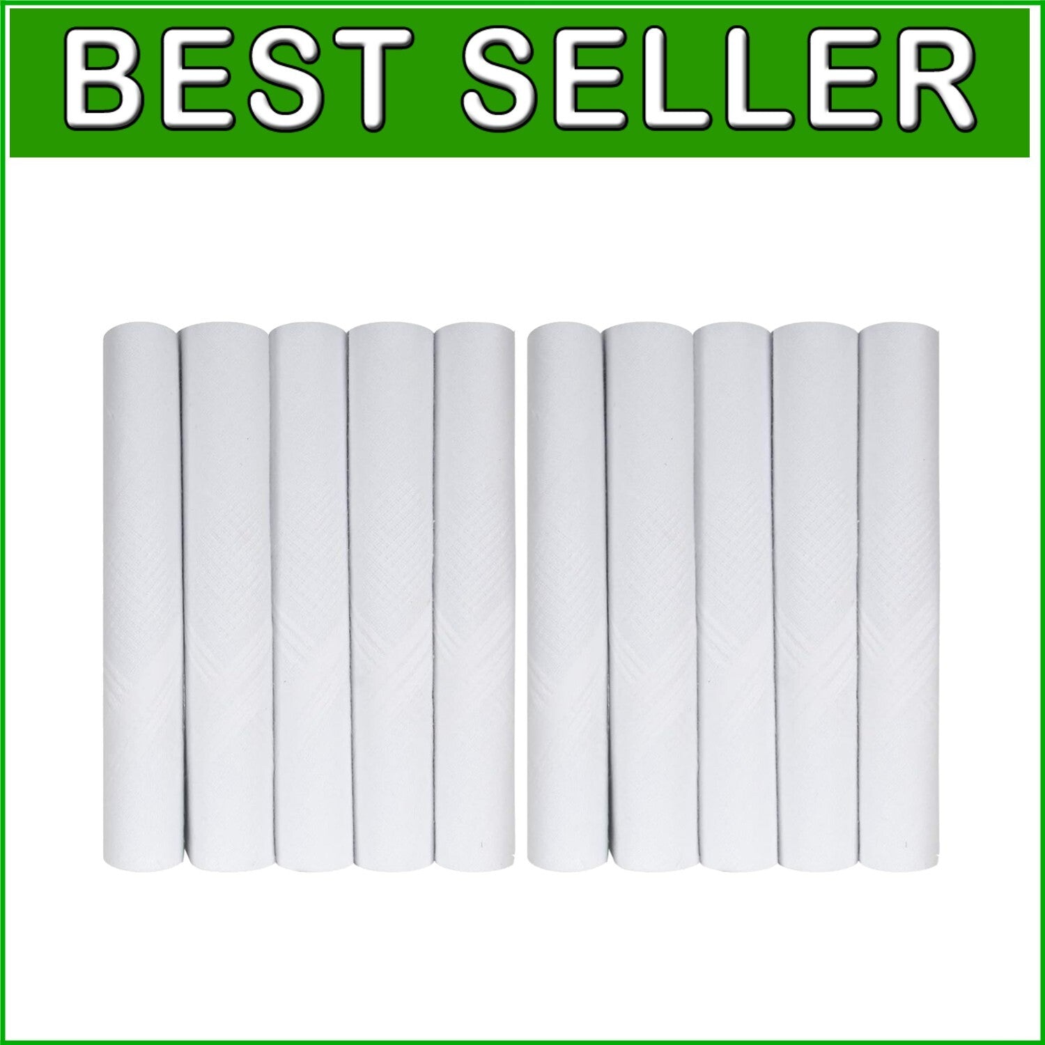 10 Luxurious 100% Cotton Handkerchiefs - Machine Washable, 46cm for Everyday Use