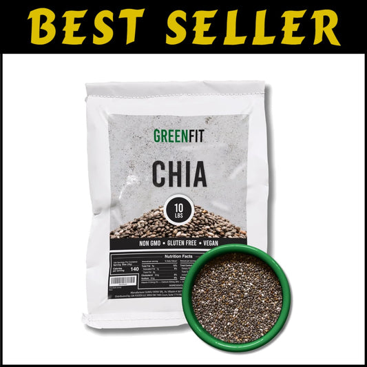 Cost-Effective 10Lbs Non-GMO Chia Seeds - Nutrient-Rich Gluten-Free Super Food