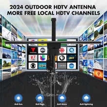 Load image into Gallery viewer, 2025 Outdoor HDTV Antenna - 3000+ Miles Range with 360° Rotation, Supports 2 TVs