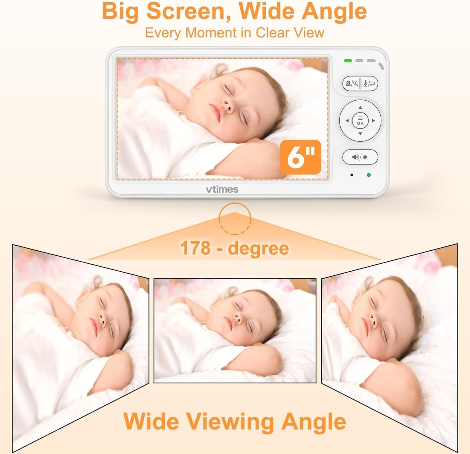 2-Way Audio Baby Monitor with 1000ft Range & Night Vision - Ideal for Parents