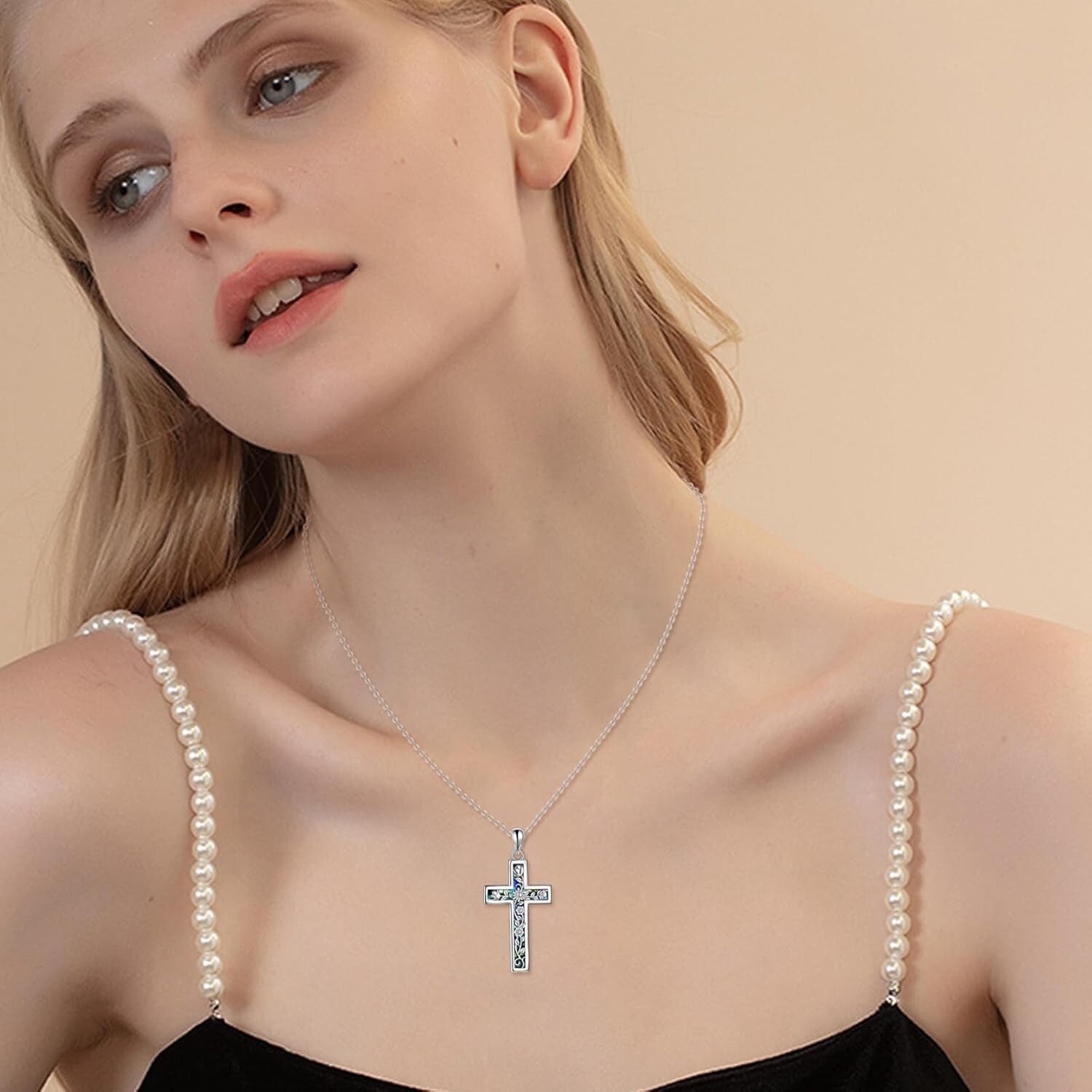 Elegant 18" Celtic Knot Cross Necklace - Sterling Silver for Meaningful Gifting