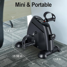 Load image into Gallery viewer, Portable Under Desk Bike Pedal Exerciser with Adjustable Resistance &amp; LCD Screen