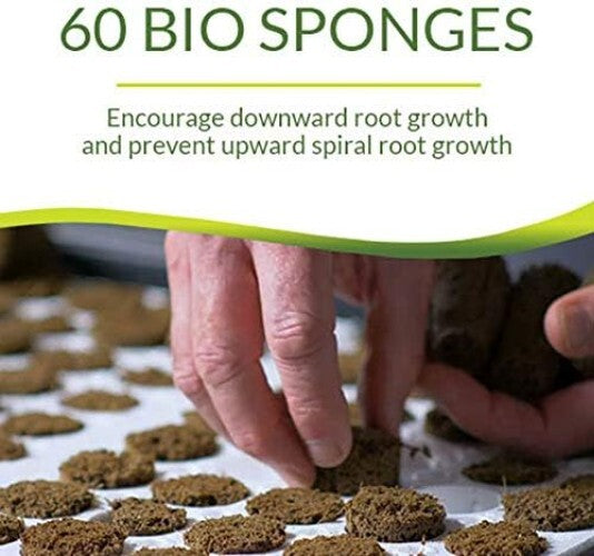 Lightweight Bio Dome Seed Starter with 60 Bio Sponges for Easy Transplanting
