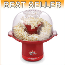 Load image into Gallery viewer, Red Electric Popcorn Popper - Pops 20 Cups Quickly with No Oil Required