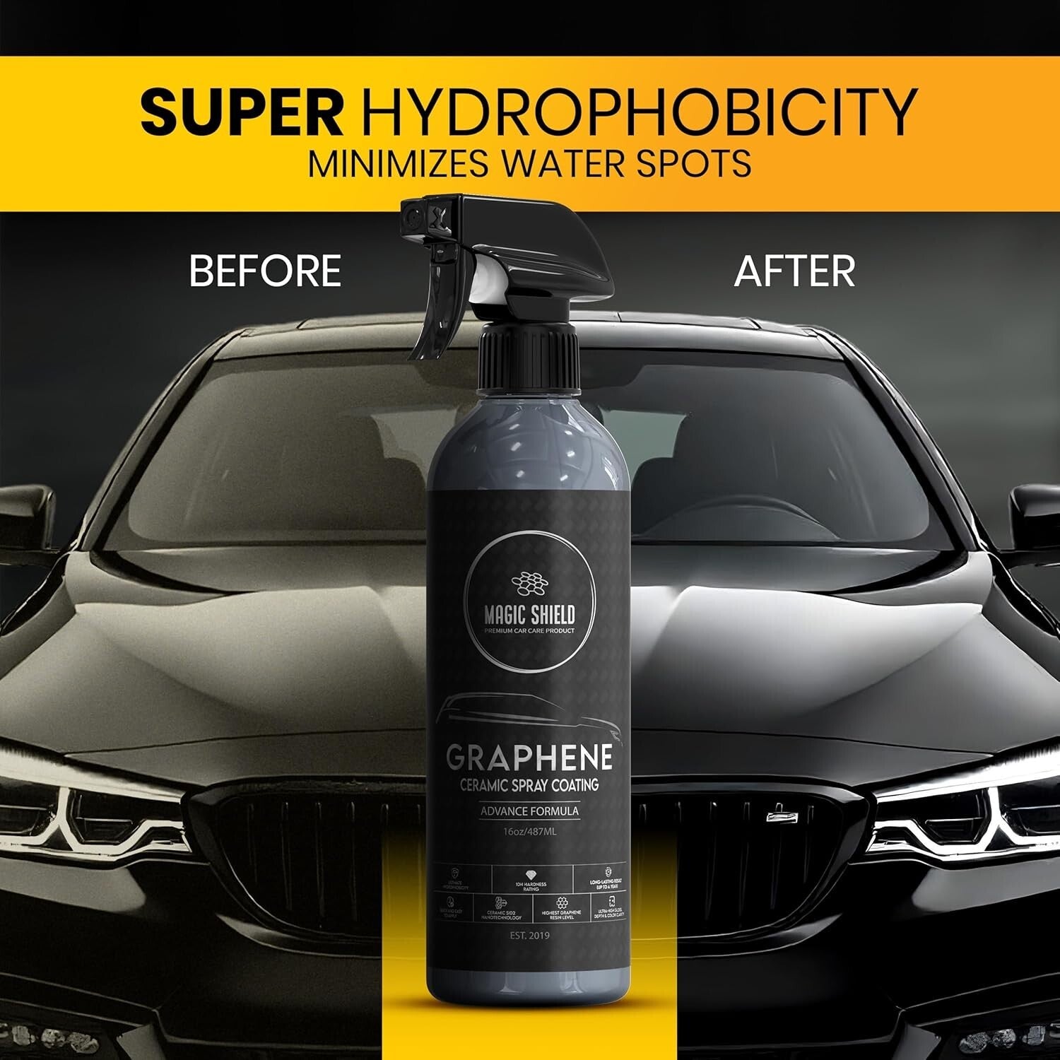 Graphene Ceramic Spray Coating for Long-Lasting Shine - 16oz Professional-Grade
