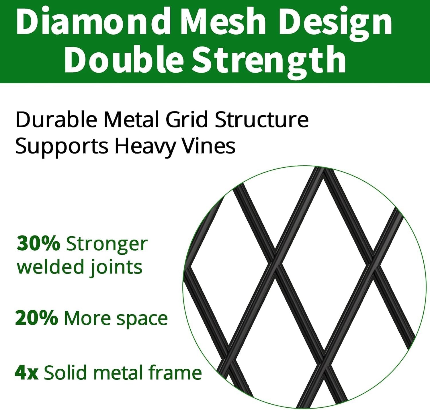 Decorative Black Iron Trellis for Climbing Plants - Weather-Proof & Stylish