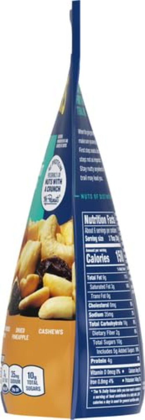 Tropical Fruit & Nuts Trail Mix - Pack of 6 Resealable 6oz Bags, Healthy Snack