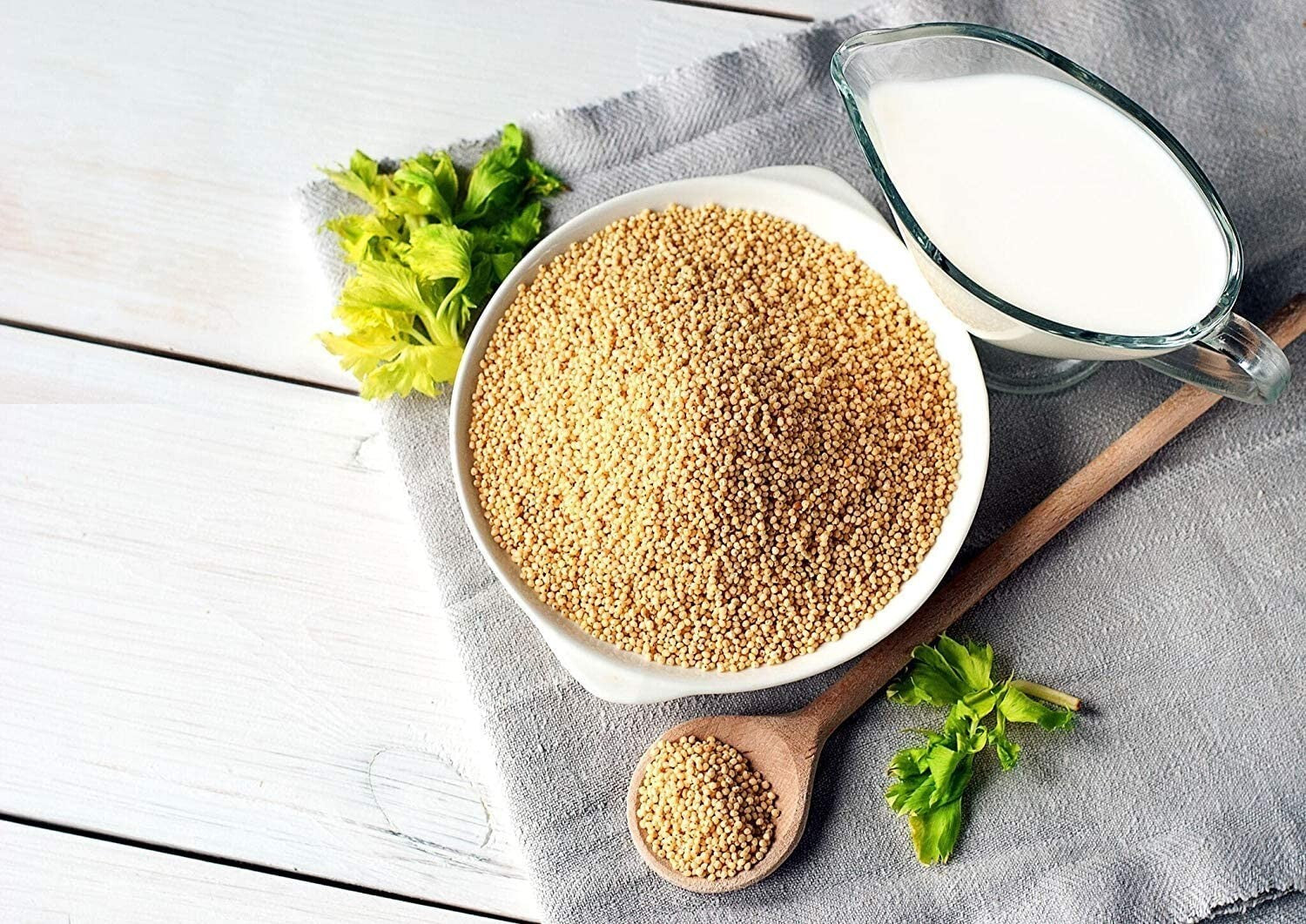 15 lbs Organic Whole Grain Millet - Versatile, Gluten-Free, and Kosher