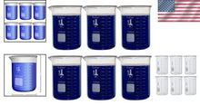 Load image into Gallery viewer, Pack of 6 Borosilicate 3.3 Graduated 1000ml Beakers for Accurate Measurements