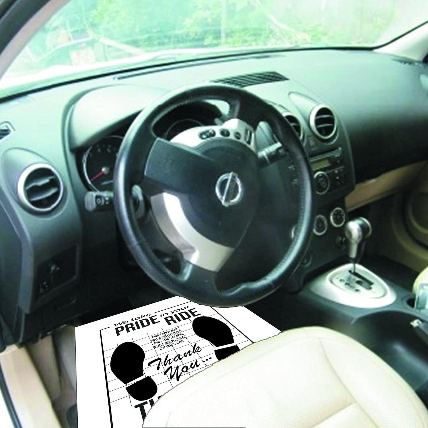 Water-Resistant Kraft Paper Disposable Floor Mats - 16x20 for Easy Vehicle Care