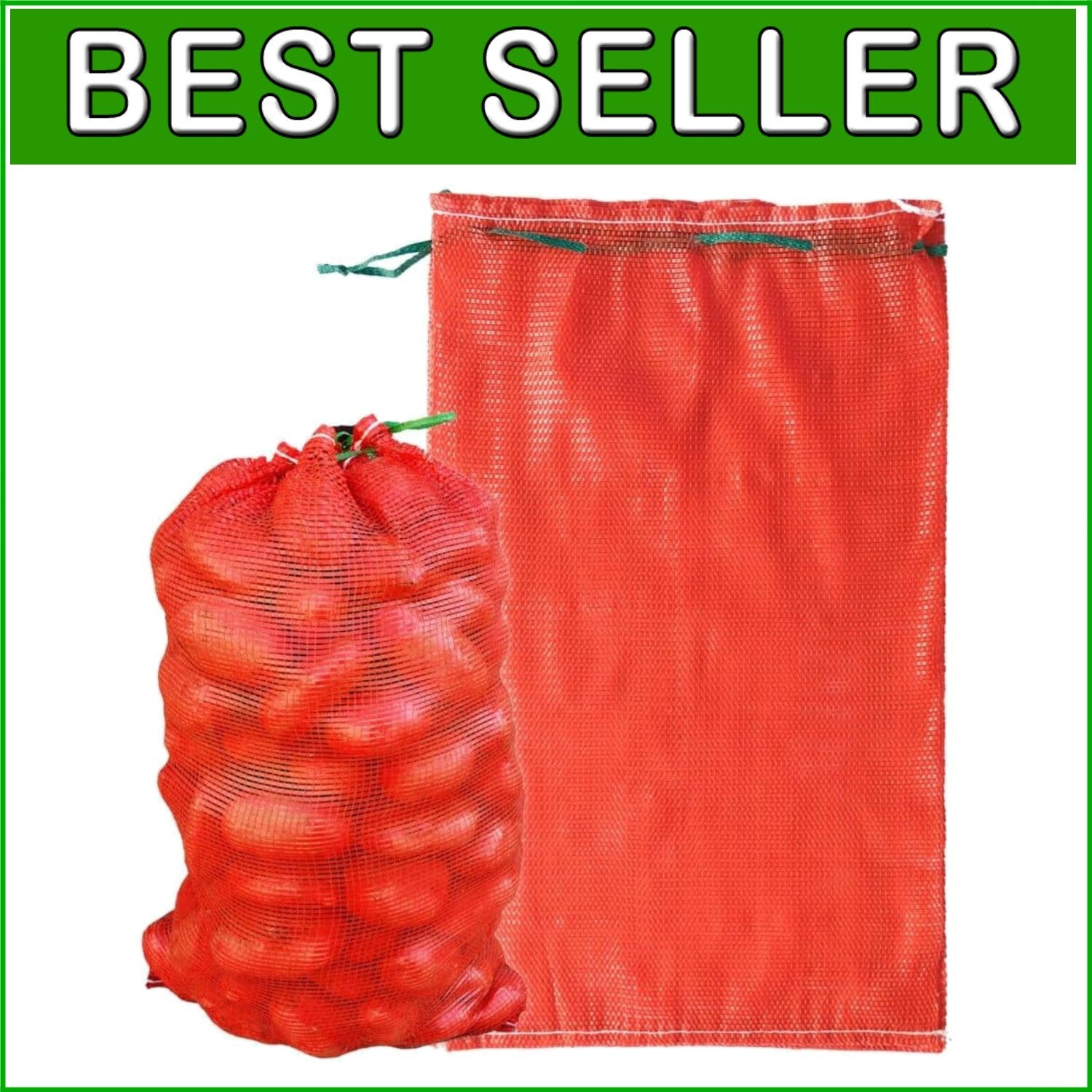 Extra Large 21 x 32 Inch Mesh Vegetable Storage Bags - 60 lbs Capacity