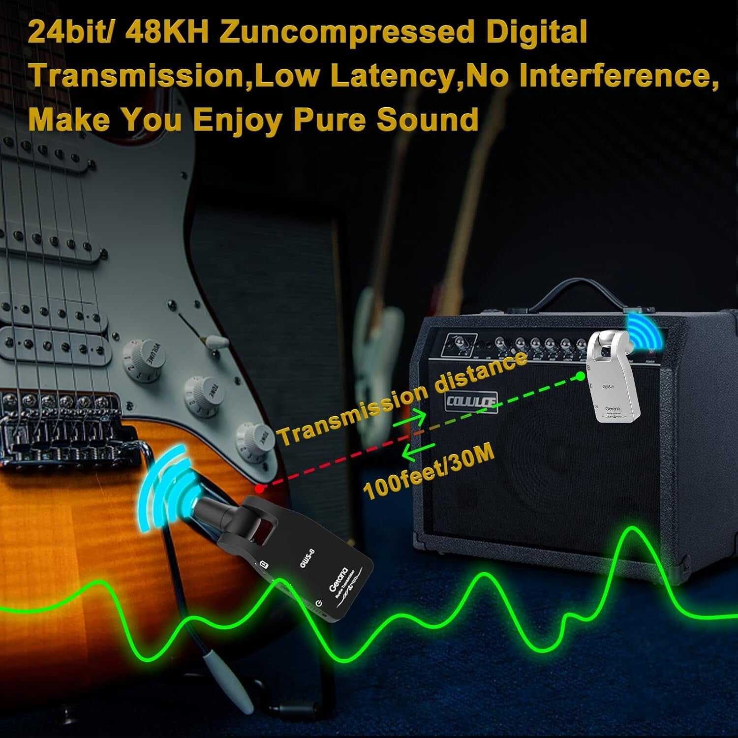 Upgrade Your Performance: 2.4G Wireless Guitar System for Electric Guitar & Bass