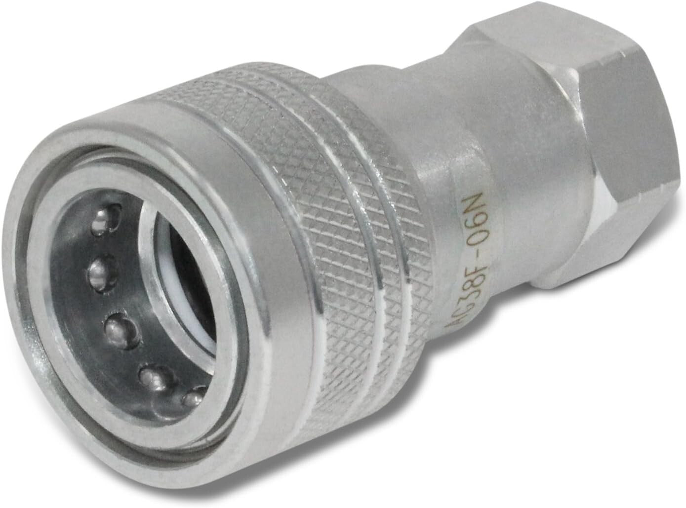 2 Sets of 3/8” Ag ISO 5675 Hydraulic Quick Connect Couplers - Red/Silver Finish