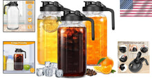 Load image into Gallery viewer, Stylish 64oz Glass Mason Pitcher with Leak-Proof Lid for Iced Beverages