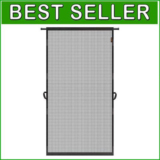 Stylish Heavy-Duty Screen Door 38" x 99" - Convenient Pet Access & Fresh Air