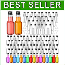 Load image into Gallery viewer, 120 Mini Airtight Shot Bottles with Funnels - Perfect for Party Favors