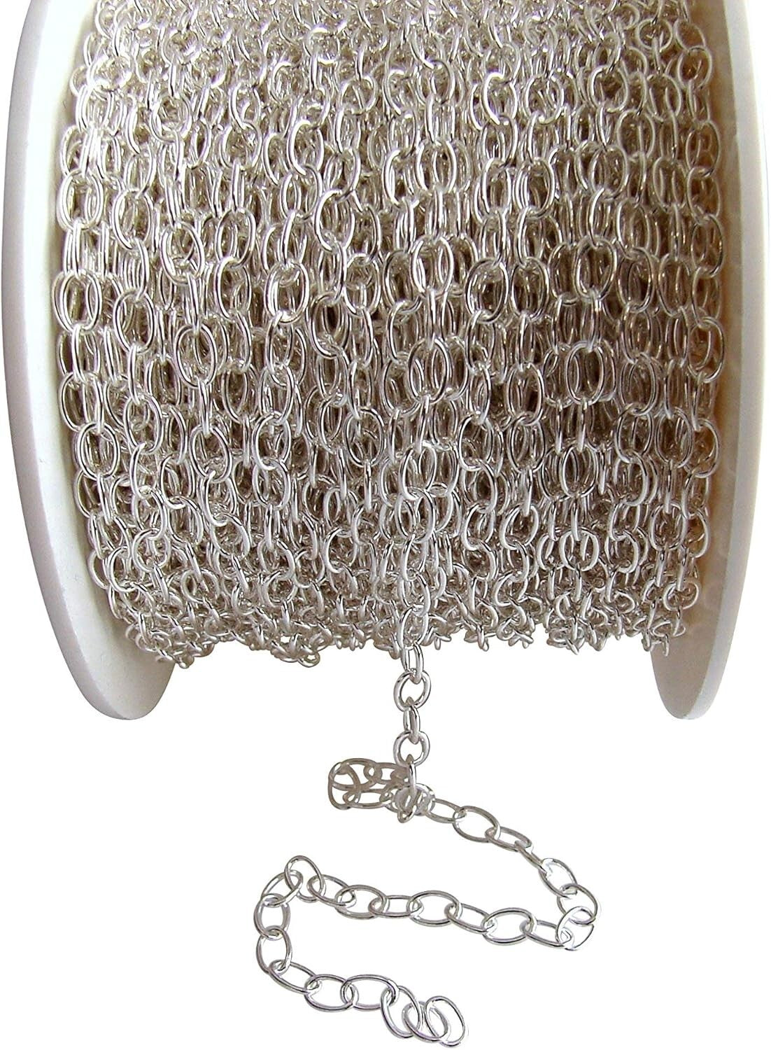 DIY 925 Sterling Silver Jewelry Making Chain - 3.5mm Cable Trace, 5ft Length